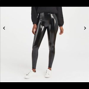 Faux Patent leather leggings